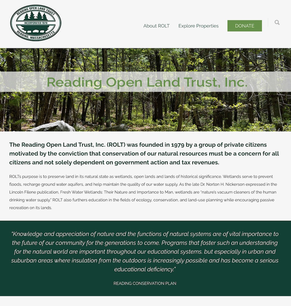 Reading Open Land Trust Launches New site The Reading Post