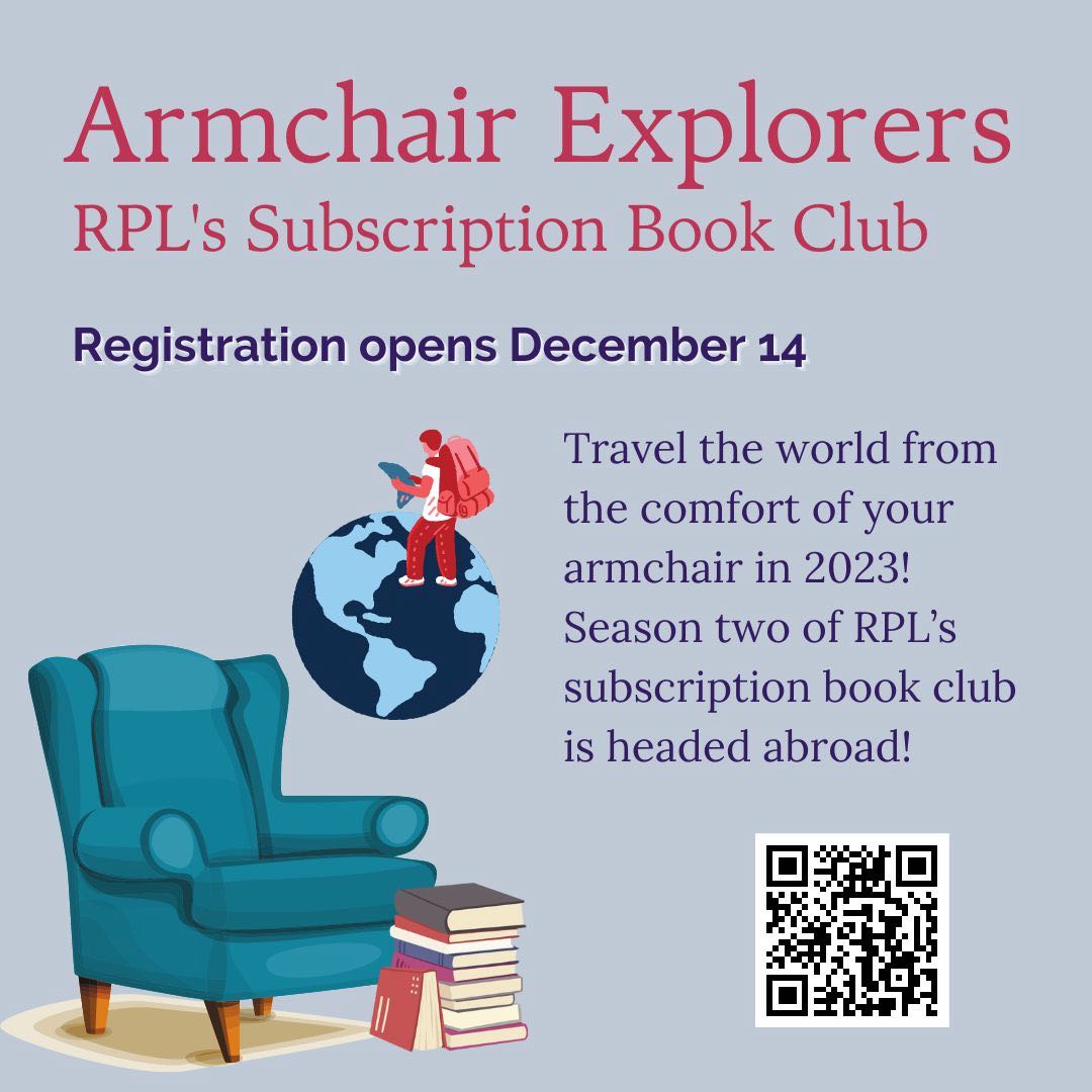 RPL’s Armchair Explorer Book Club Opens for Registration The Reading Post