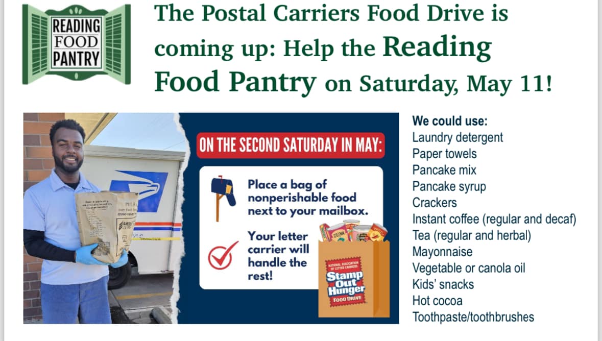Postal Carriers Drive for Reading Food Pantry The Reading Post