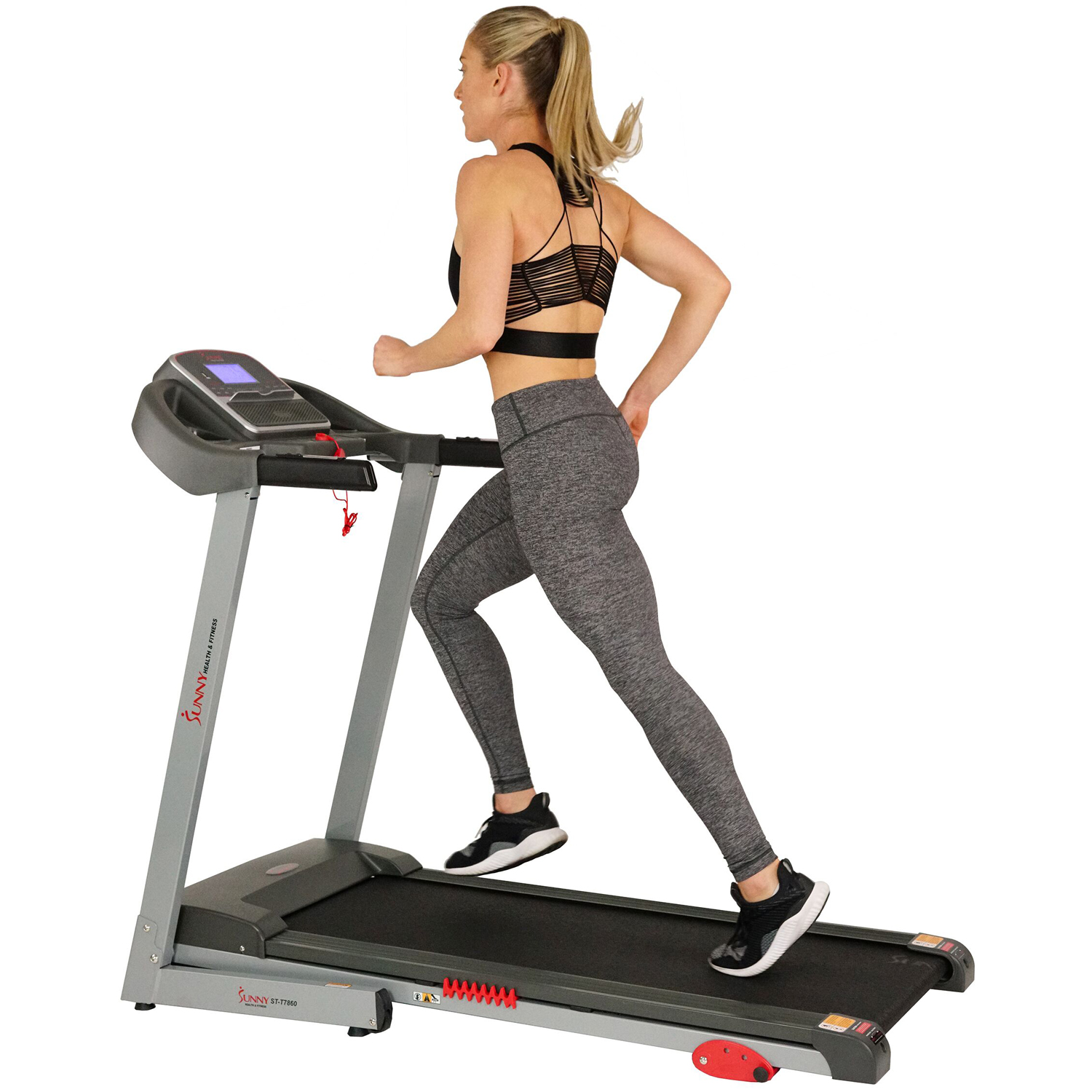 Sunny Health and Fitness Electric Treadmill with Manual
