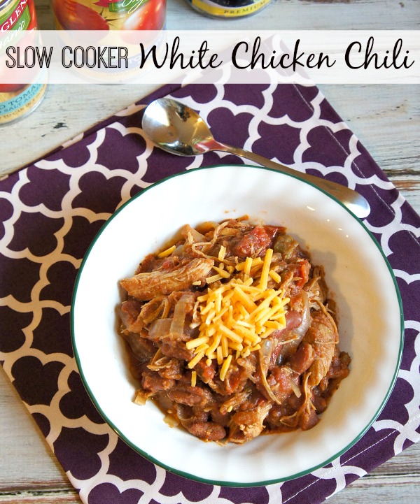 Slow Cooker White Chicken Chili Recipe CansGetYouCooking The Rebel Chick