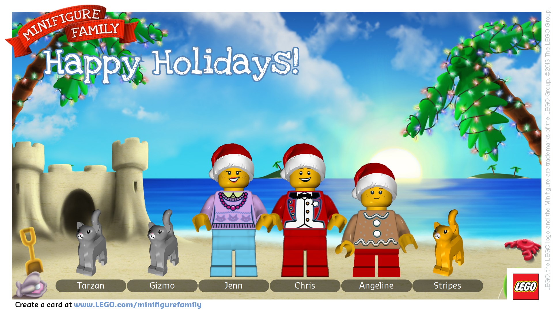 Create Your Own LEGO Minifigure Family Holiday Cards! The Rebel Chick
