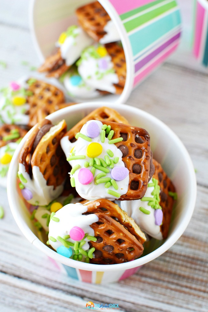 Springtime Easter Rolo Pretzels Dessert Recipe The Rebel Chick