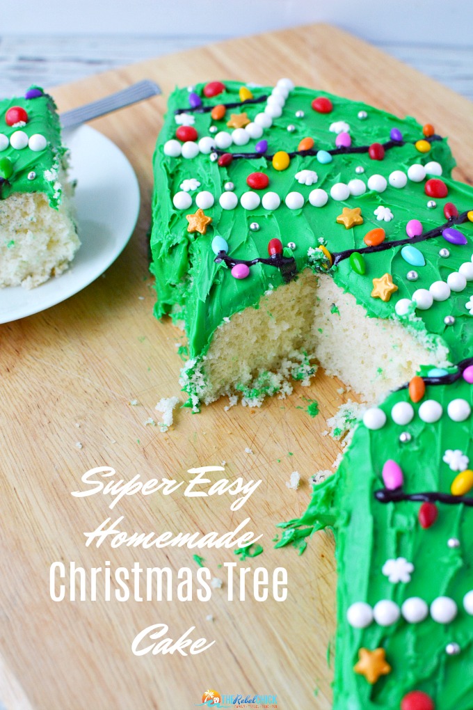 Christmas Tree Cake Recipe The Rebel Chick