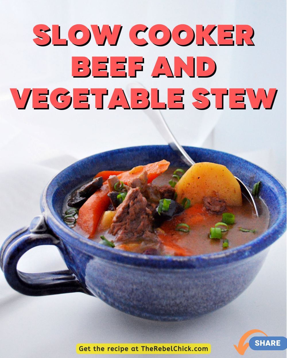 Slow Cooker Beef Vegetable Stew The Rebel Chick
