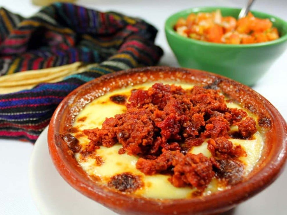 Melted Cheese with Chorizo Queso Fundido con Chorizo Recipe