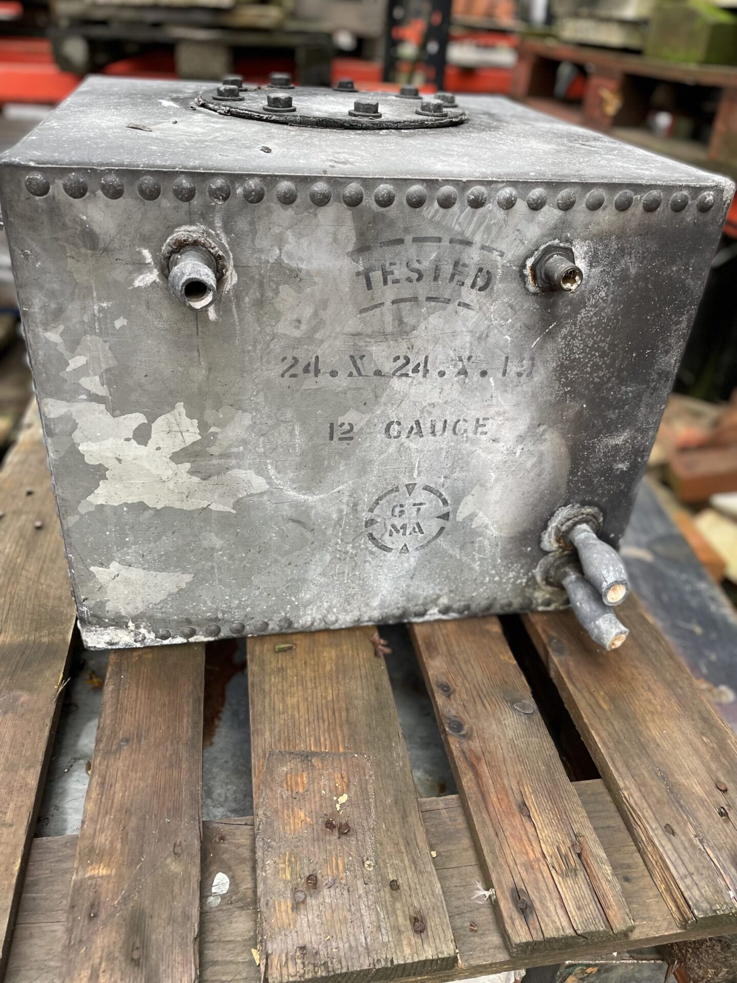 Reclaimed Water Tank Galvanised riveted construction In York Order