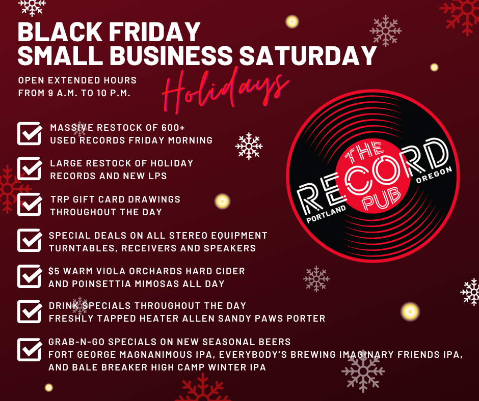 TRP IS THE PLACE TO BE BLACK FRIDAY, SMALL BUSINESS SATURDAY The