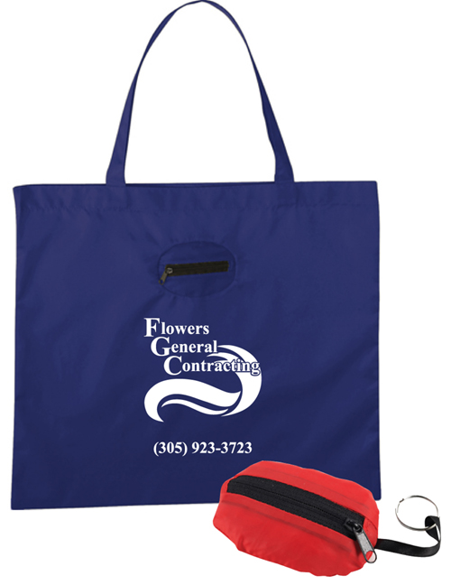 Keychain Bag, Pouch tote bag, Compact reusable bag, Keychain tote