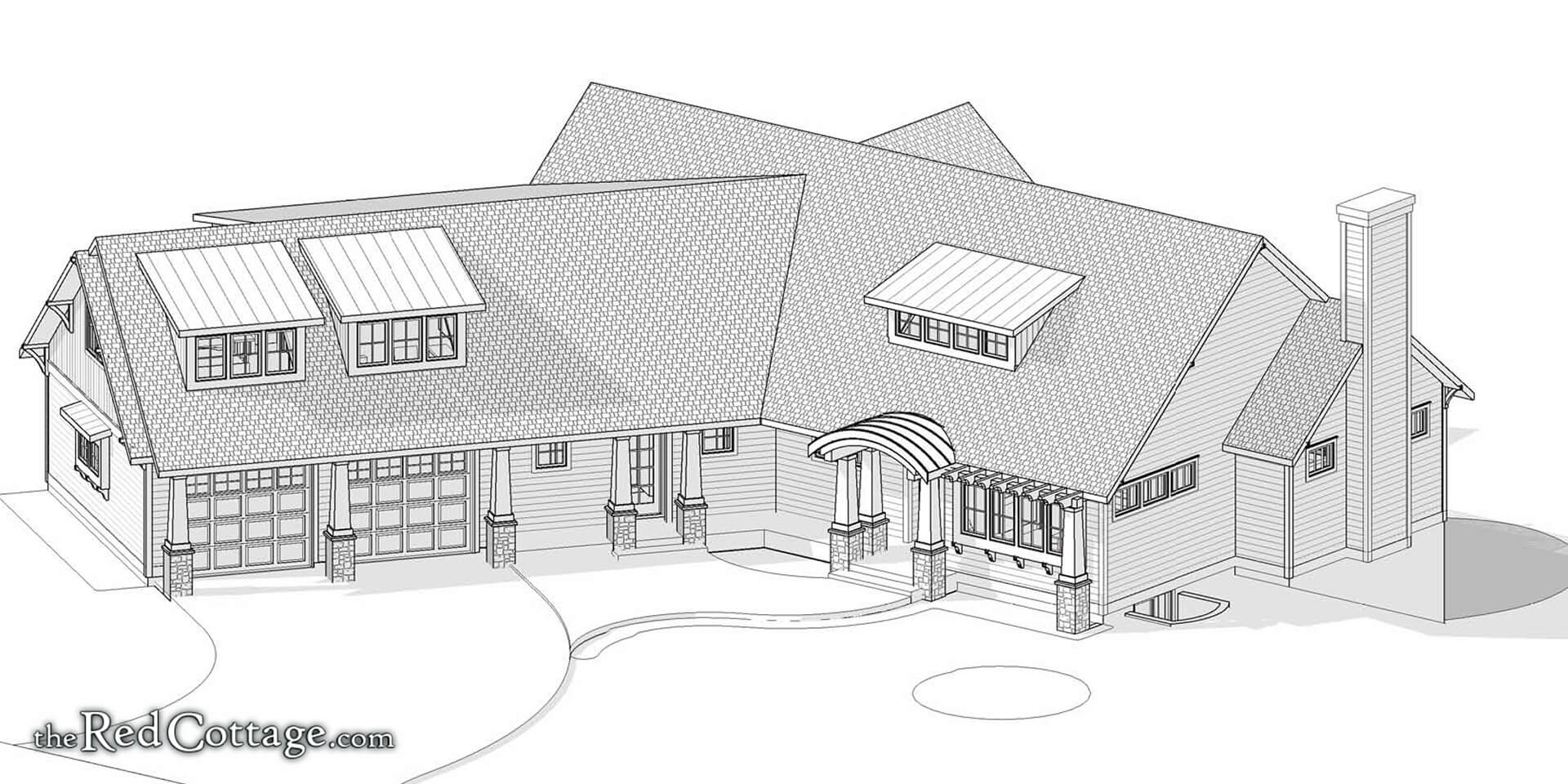 Red Cottage Expanded House Plans The Red Cottage