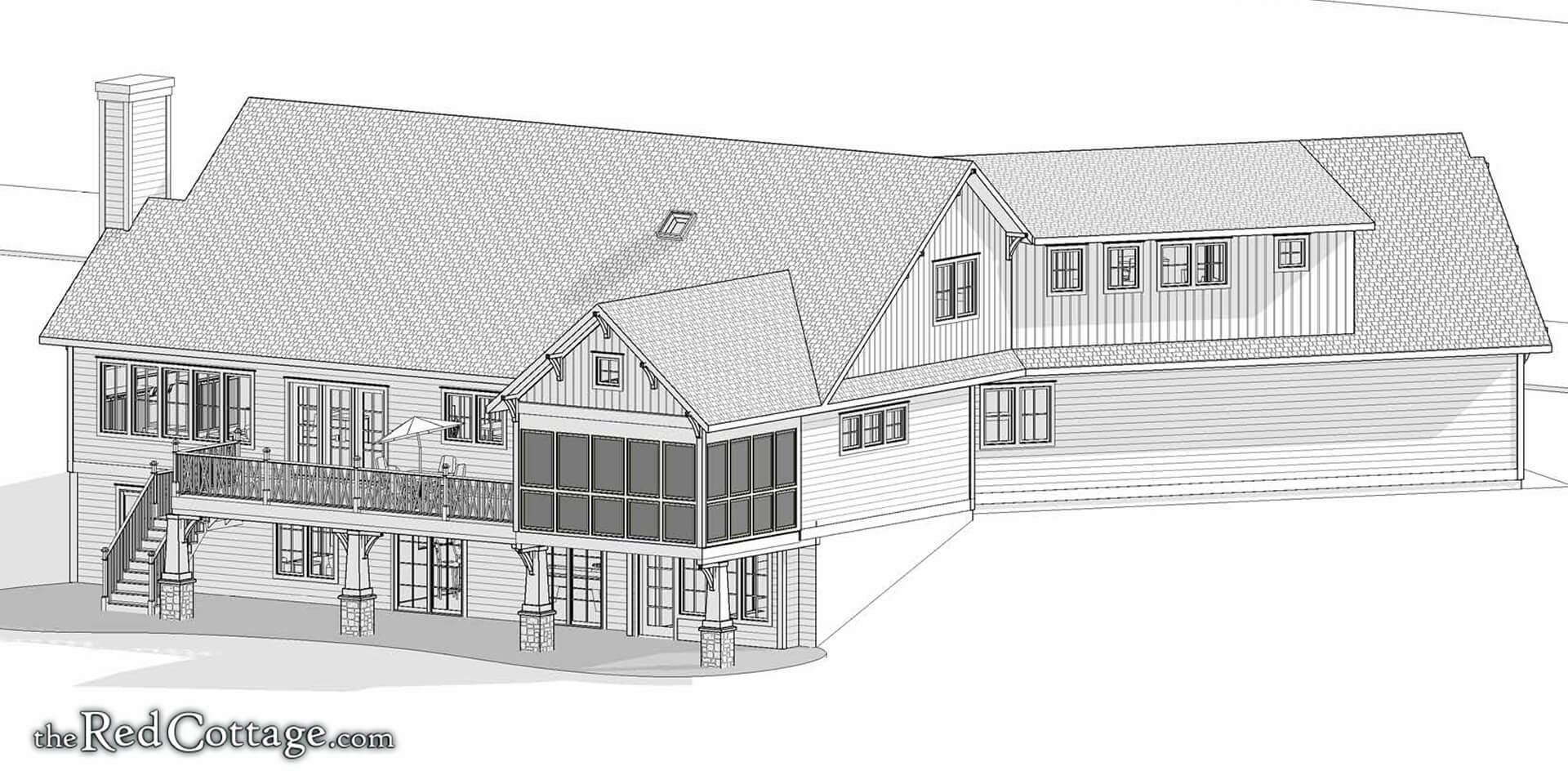 Red Cottage Expanded House Plans The Red Cottage