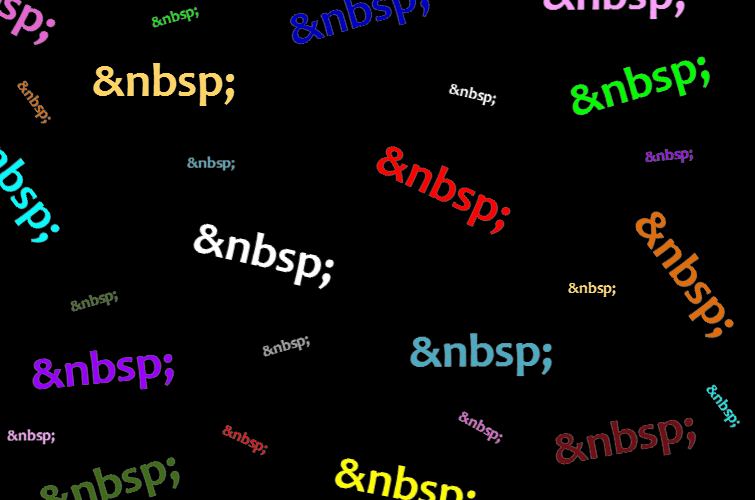 Blank Space HTML How To Create And Use The NonBreaking Space Code