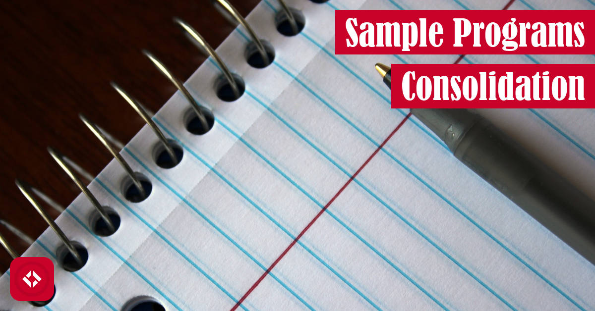 Sample Programs Consolidation The Renegade Coder