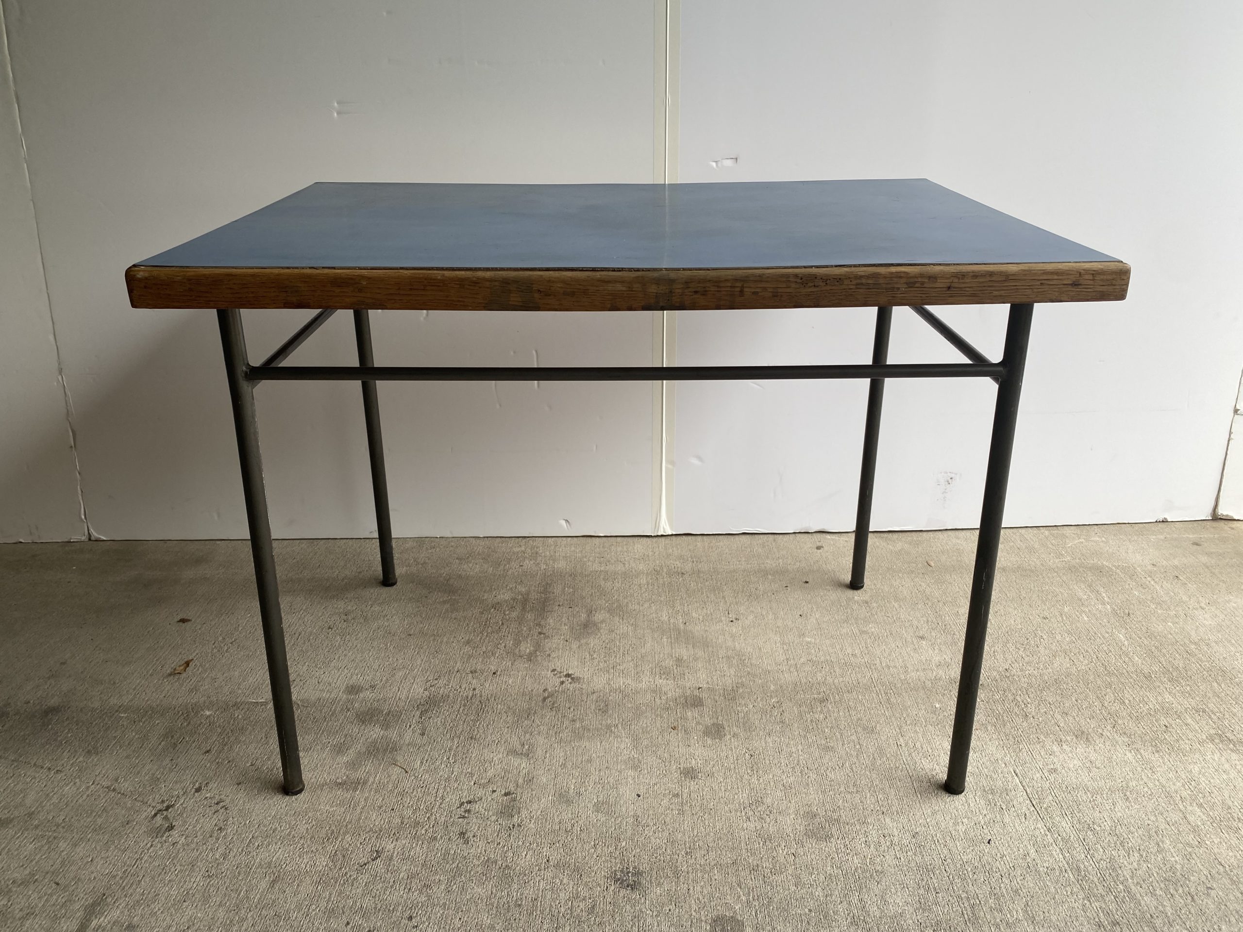 Blue Top Table, Style of Prouve, France, 1940’s The Renner Project