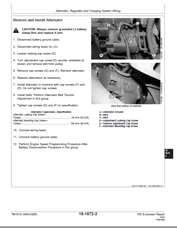 John Deere 750 Excavator Repair Service Manual