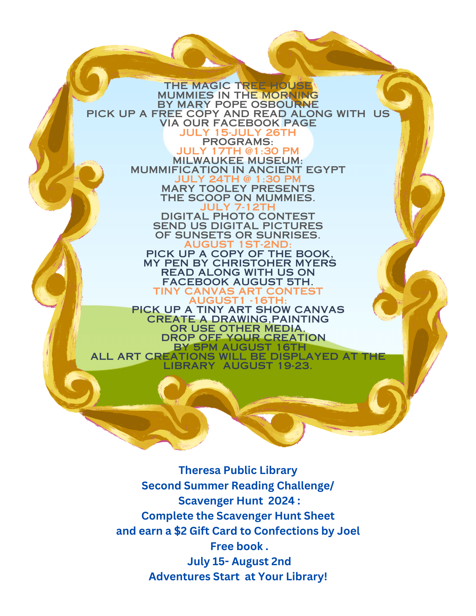 Theresa Public Library 290 Mayville Street, Theresa, WI 53091 920