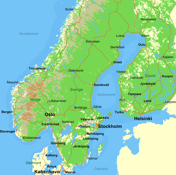 Stor Karta Över Norden Stor Karta Över Norden Europa Karta
