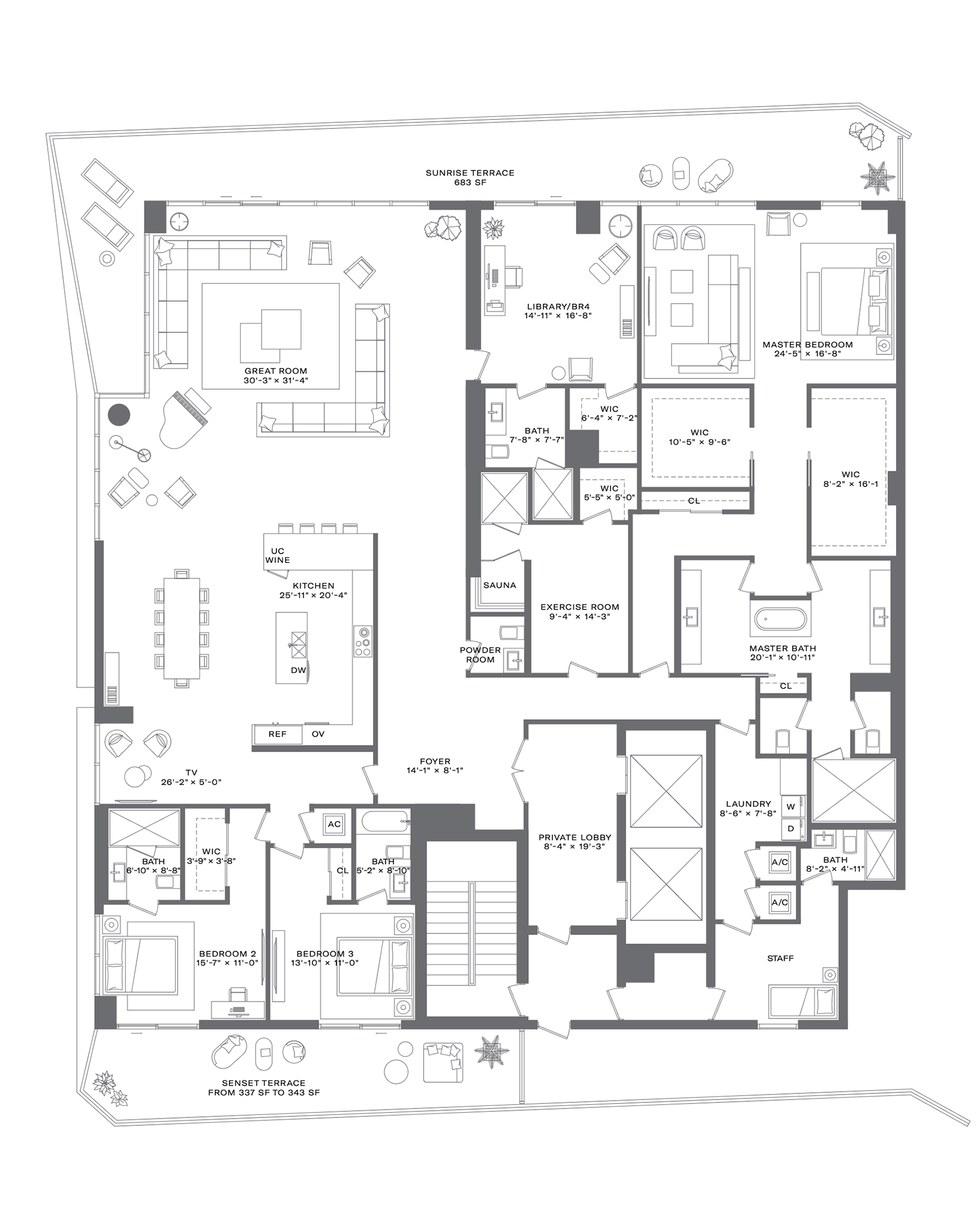Floor Plans The RitzCarlton Residences Tampa