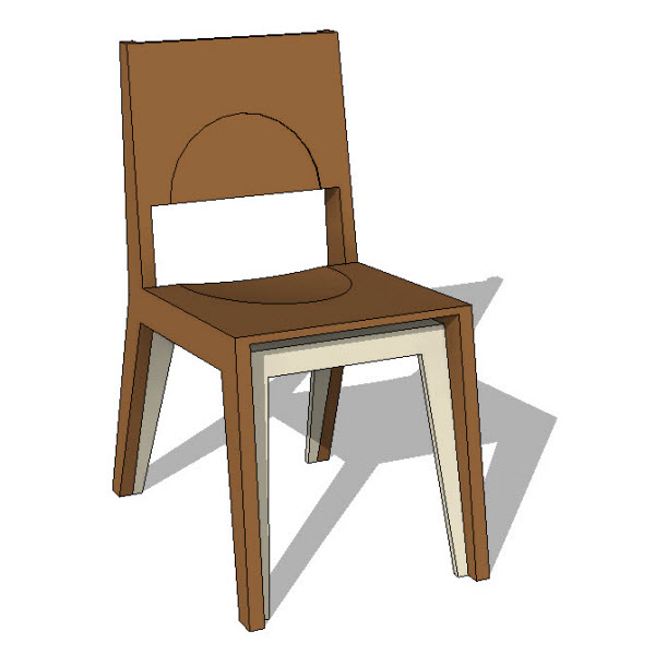 Brave Space Design Hollow Dining Chair [10031] 2.00 Revit families