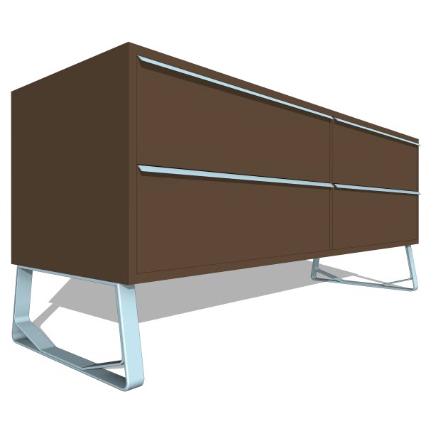Double Butter Sheep Dresser [10364] 2.00 Revit families, Modern
