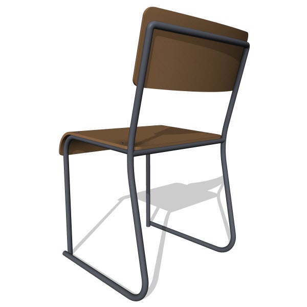 Gus Modern Church Chair [10238] 2.00 Revit families, Modern Revit