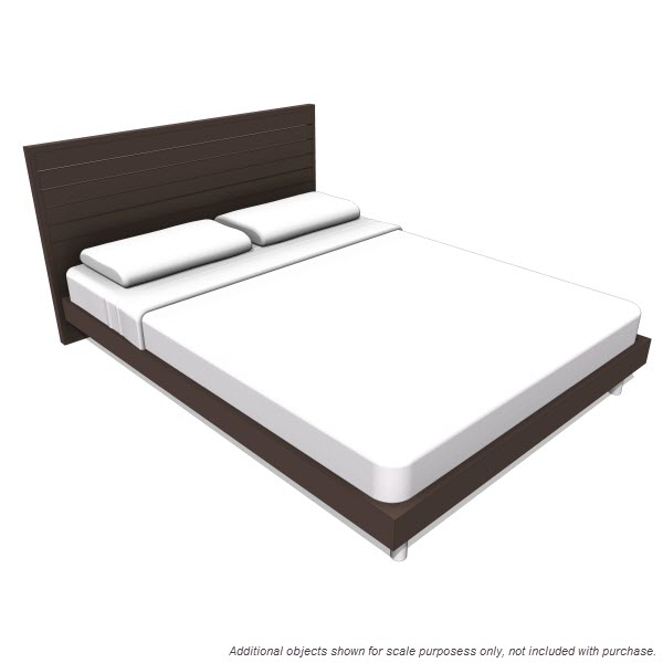 Kagu Slat Bed [10299] 2.00 Revit families, Modern Revit Furniture
