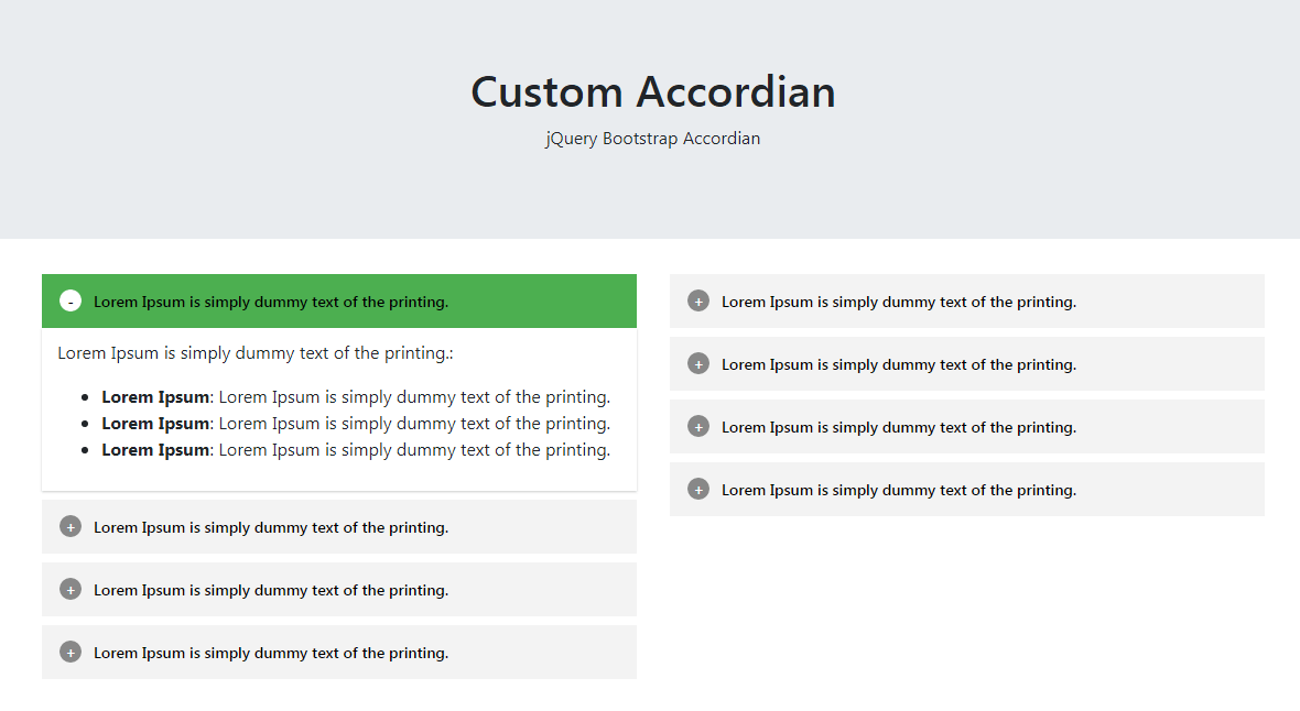 Angular 8 custom accordion working example Therichpost