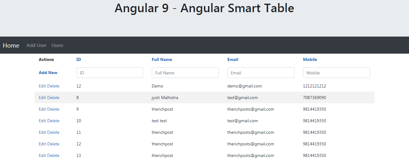 Angular 9 Angular Smart Table Create Custom Button therichpost