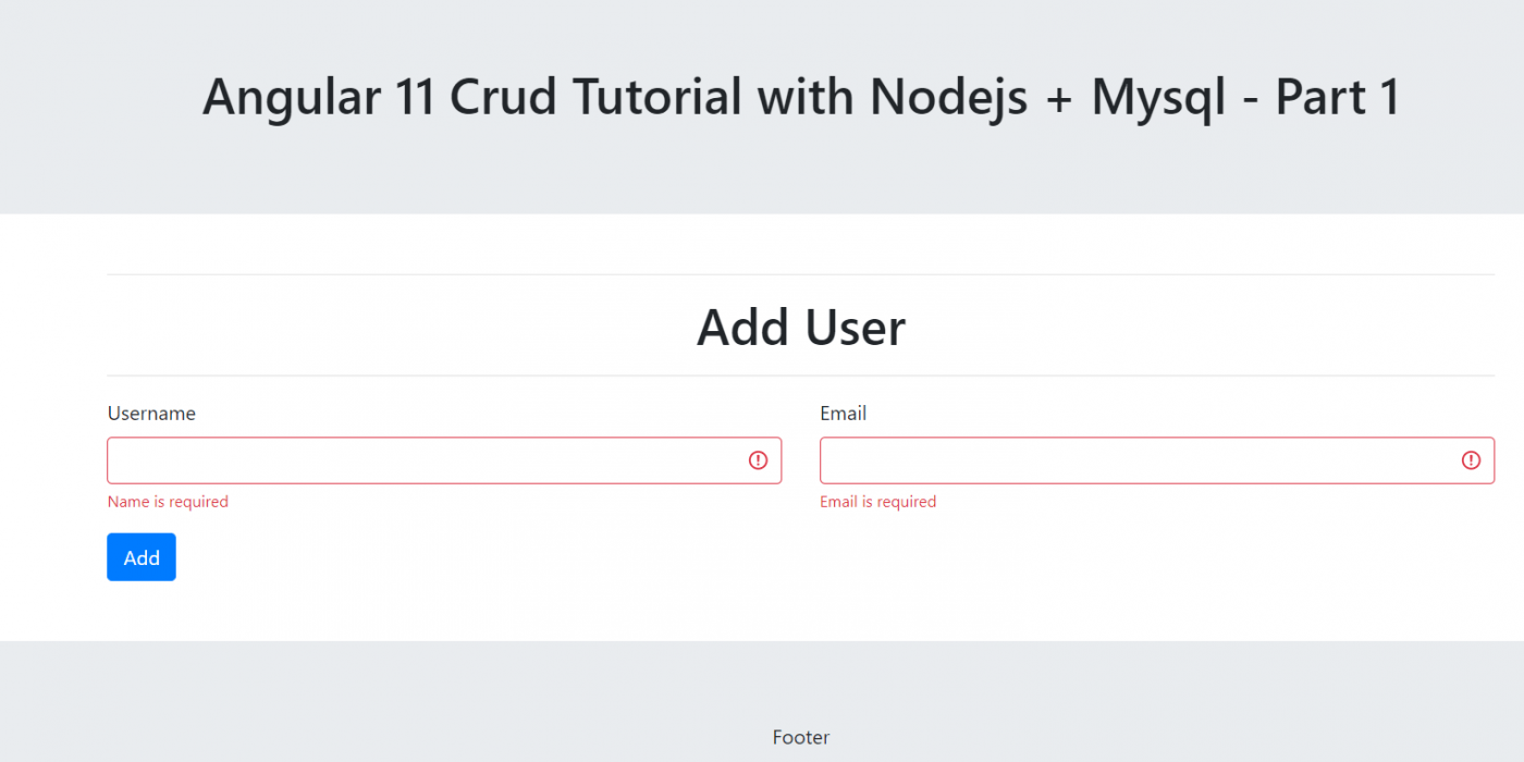 Angular 11 Crud Tutorial with Nodejs + MySQL Part 1 Therichpost