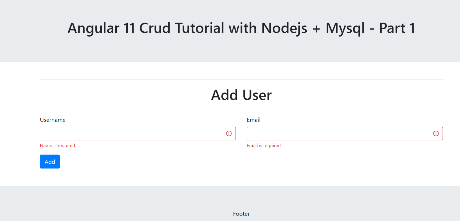 Angular 11 Crud Tutorial with Nodejs + MySQL Part 1 Therichpost