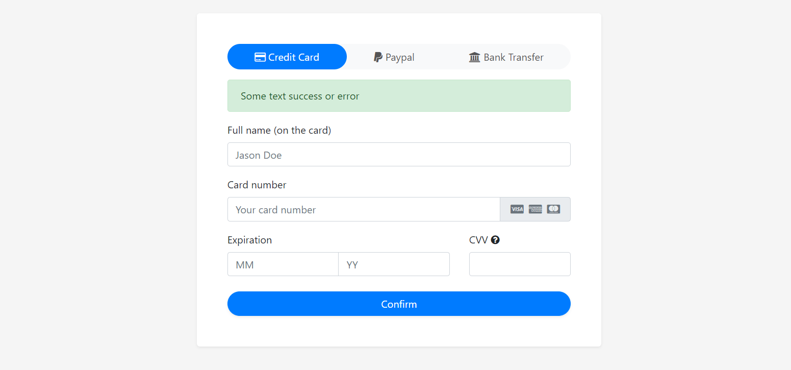 Angular 11 Bootstrap 4 Credit Card Form Working Demo Therichpost