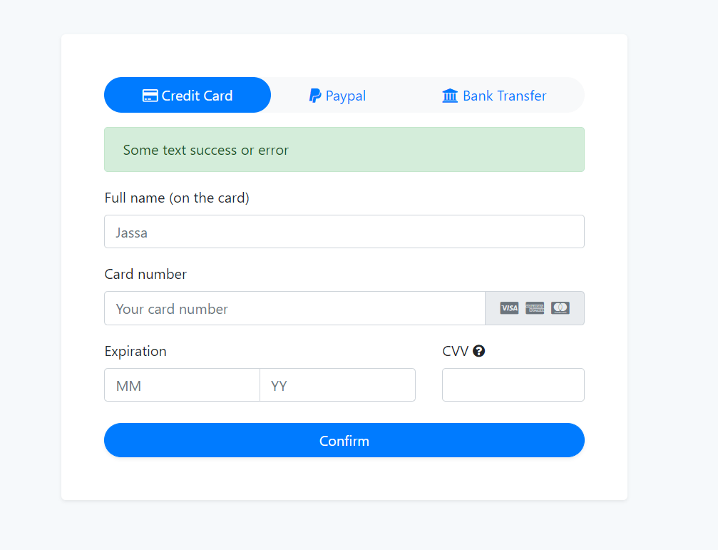Laravel 8 Bootstrap 4 Credit Card Form Working Demo Therichpost