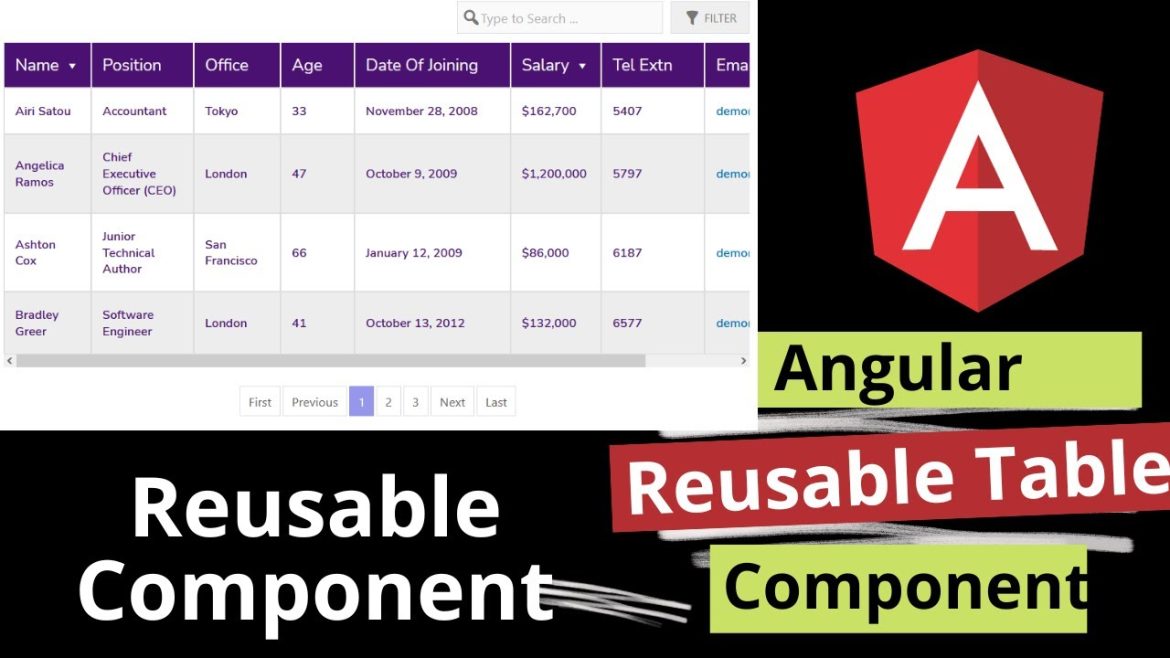 Building a custom reusable table component in Angular 17 Therichpost