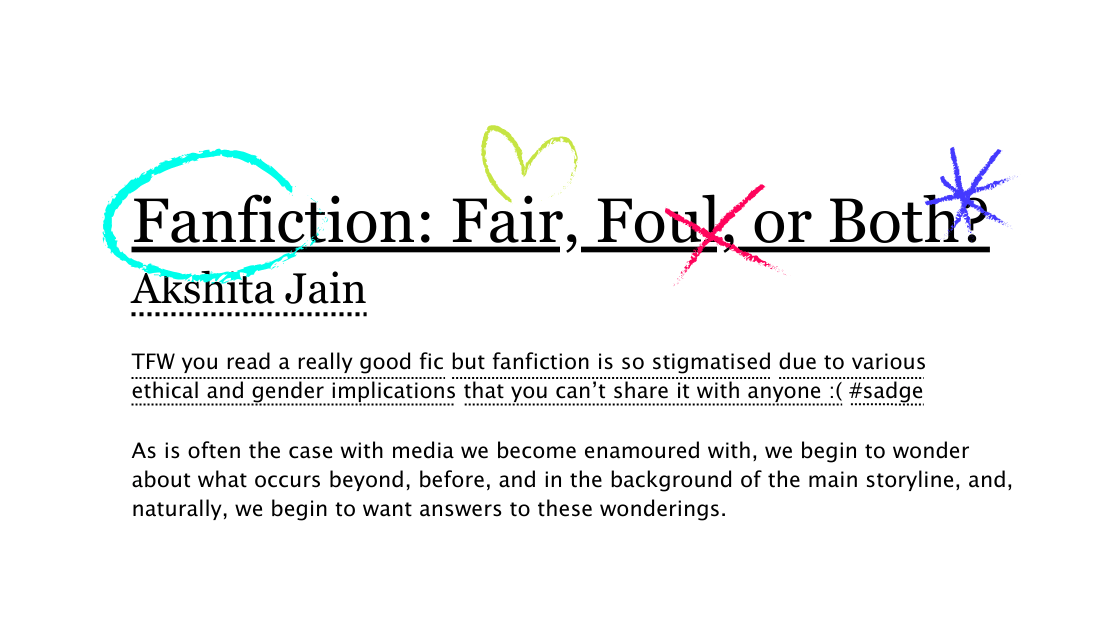 Fanfiction Fair, Foul, or Both? NUSSU The Ridge Magazine