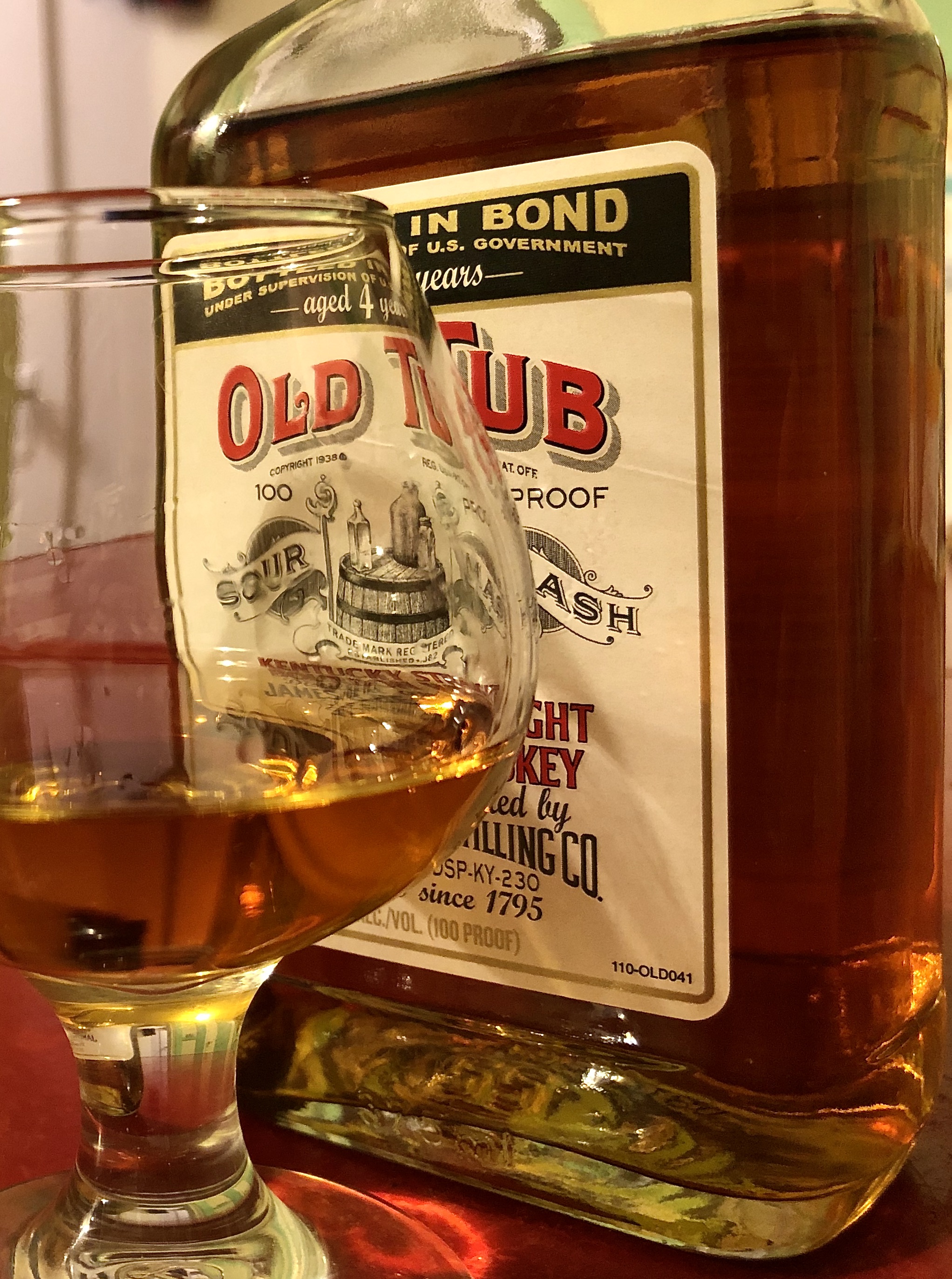 Old Tub Kentucky Straight Bourbon Whiskey Happy Bottled in Bond Day