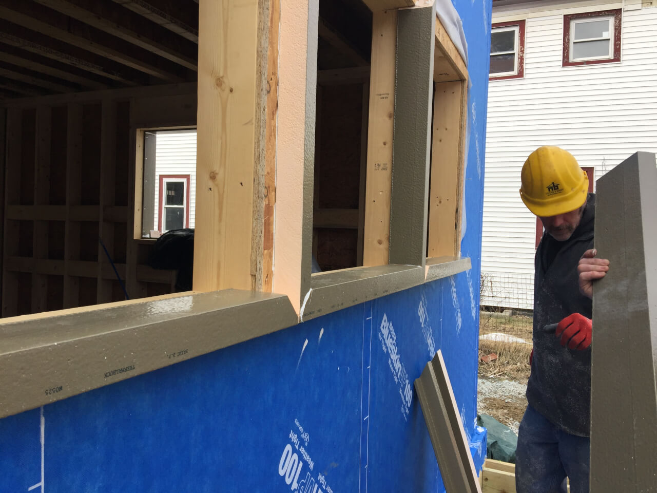 Cover the exposed EPS with generous amounts of sealant & flashing tape.