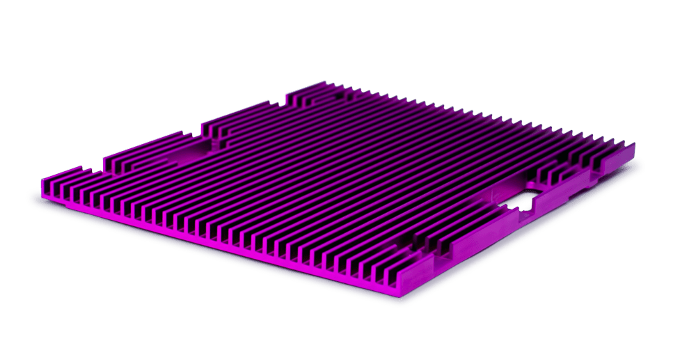 Thermo Cool Anodized Aluminum Flatback Extrusion
