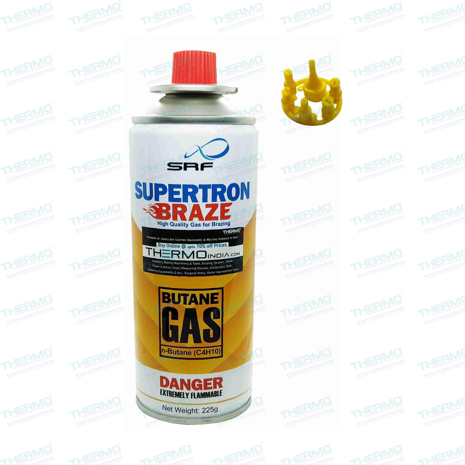 Butane / LPG Gas Canister Can Fit Directly into Flame Torch Guns & also