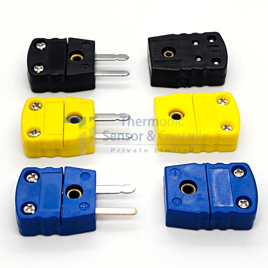 Miniature flat pin thermocouple and rtd connector thermonicindia