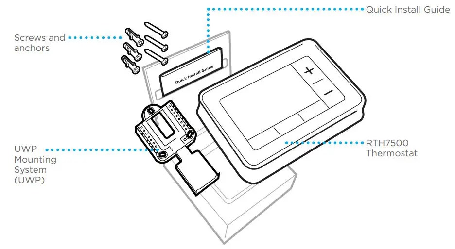 Honeywell Home RTH7500D Programmable Thermostat Quick Installation