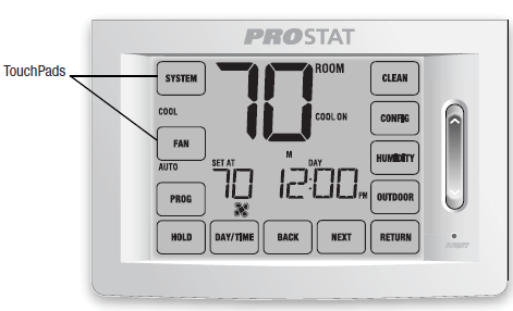 Prostat PRS6420 Programmable Touchscreen Thermostat User Manual