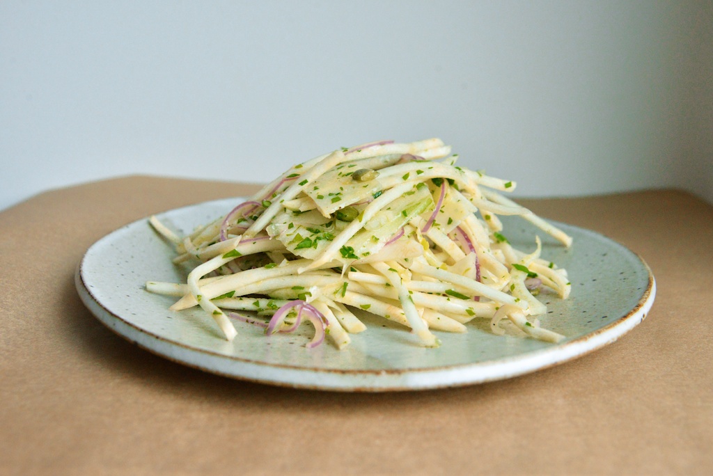 A Winter Salad of Fennel, Celery Root, Lemon, and Pecorino The