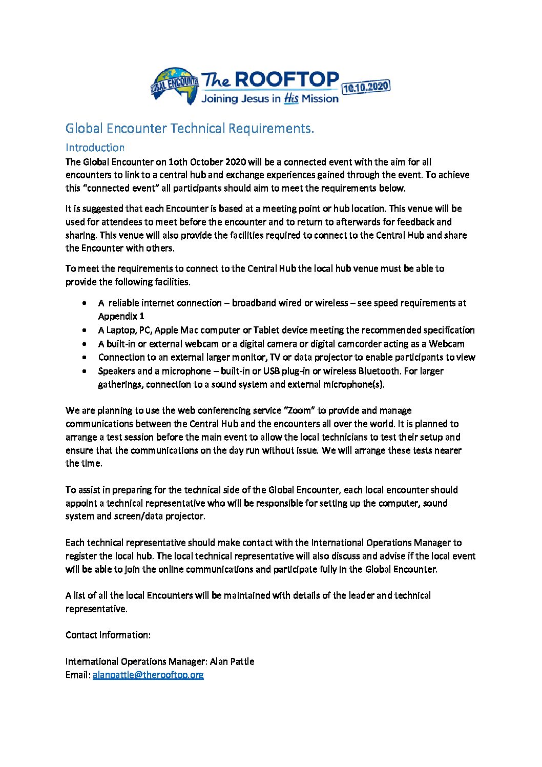 globalencountertechnicalrequirements The Rooftop