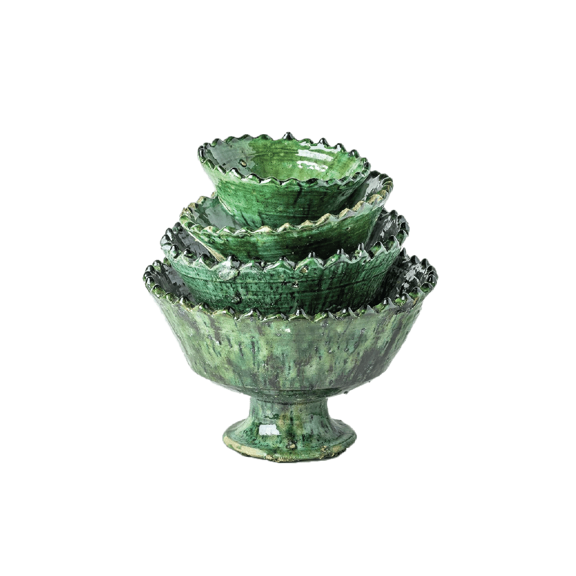 Tamegroute Scalloped Pedestal Bowl The Room Concept