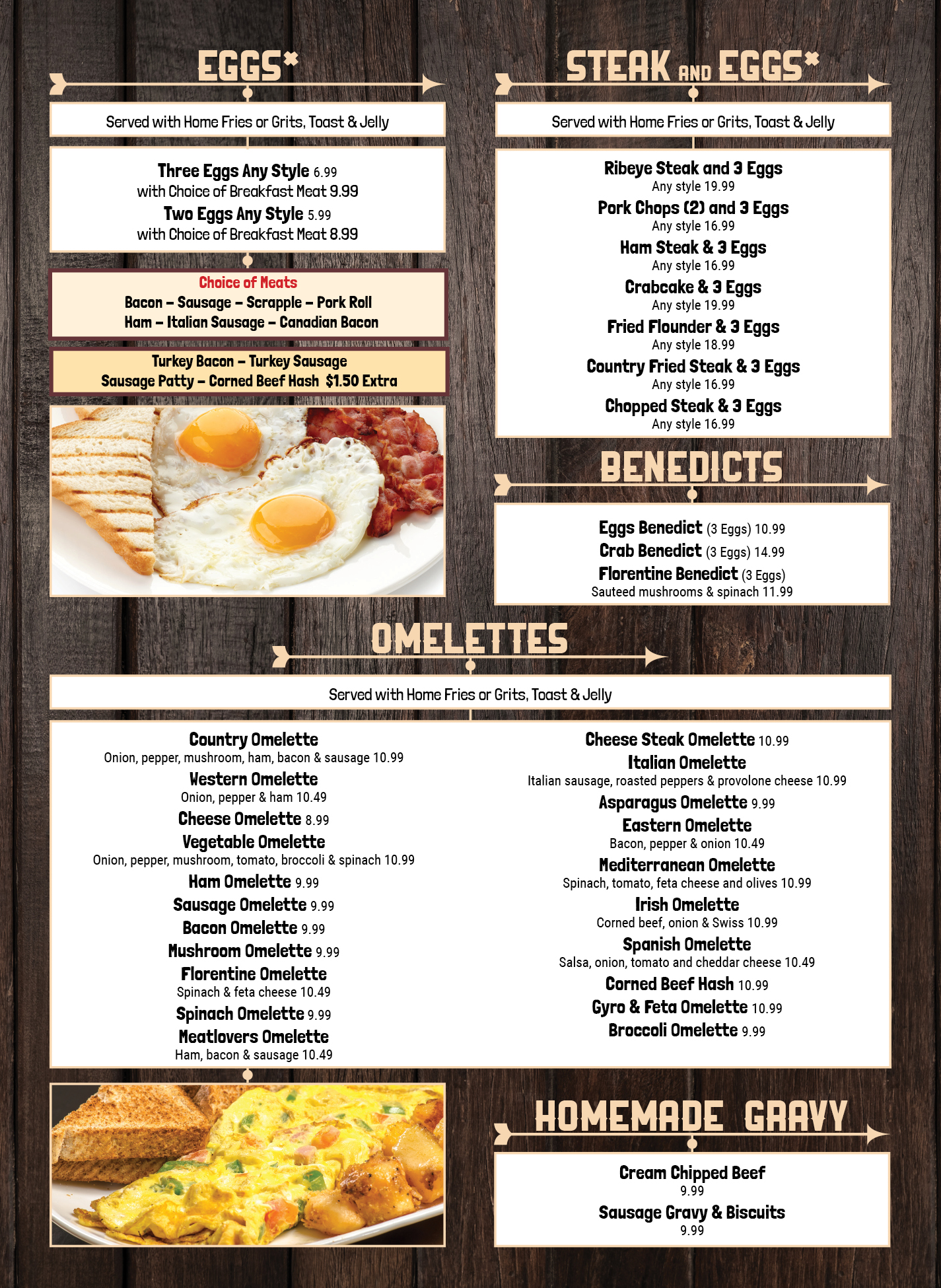 Our Menu The Rooster Diner