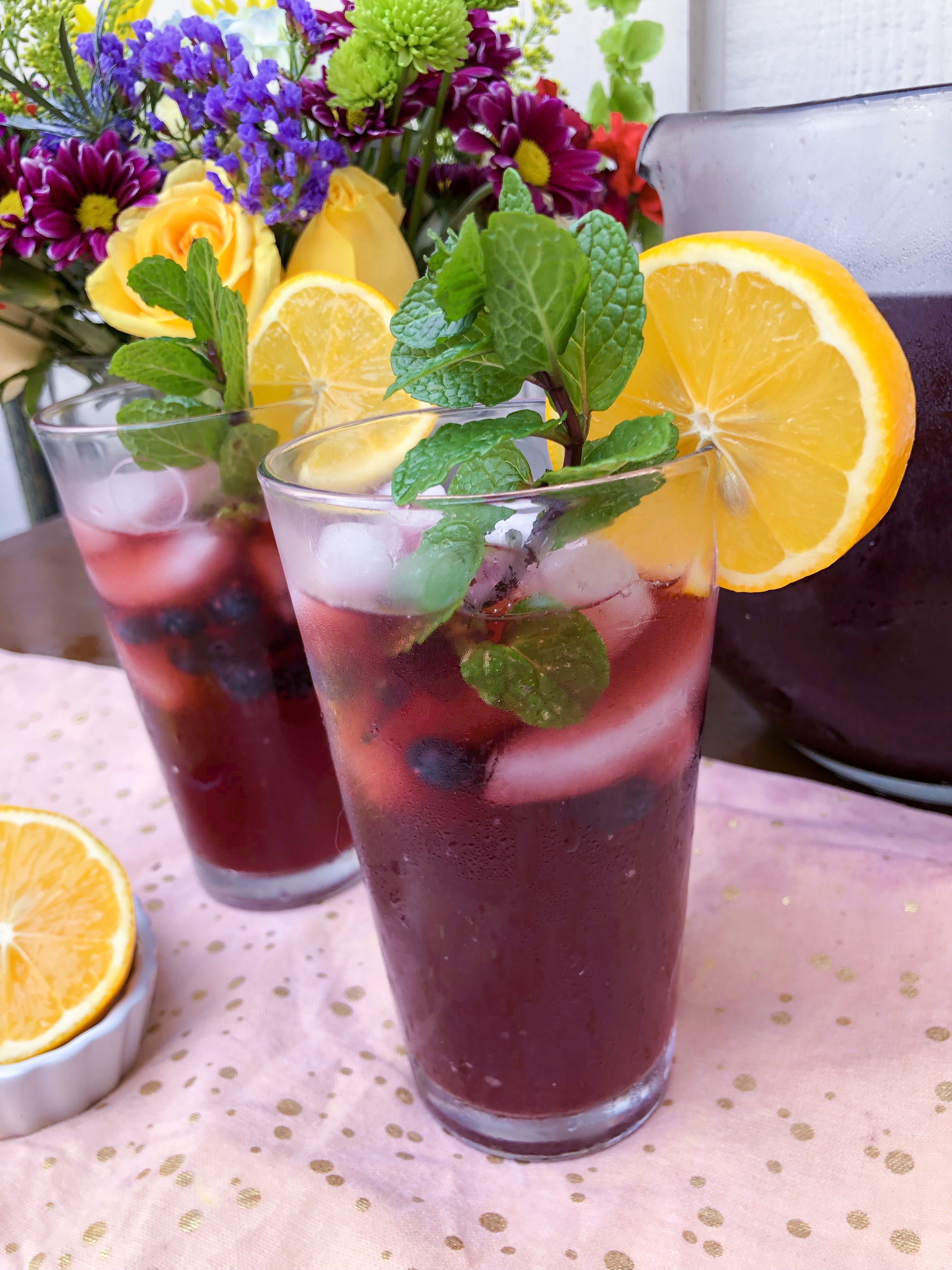 Lemon Blueberry Mint Iced Tea, Best Iced Tea Recipes The