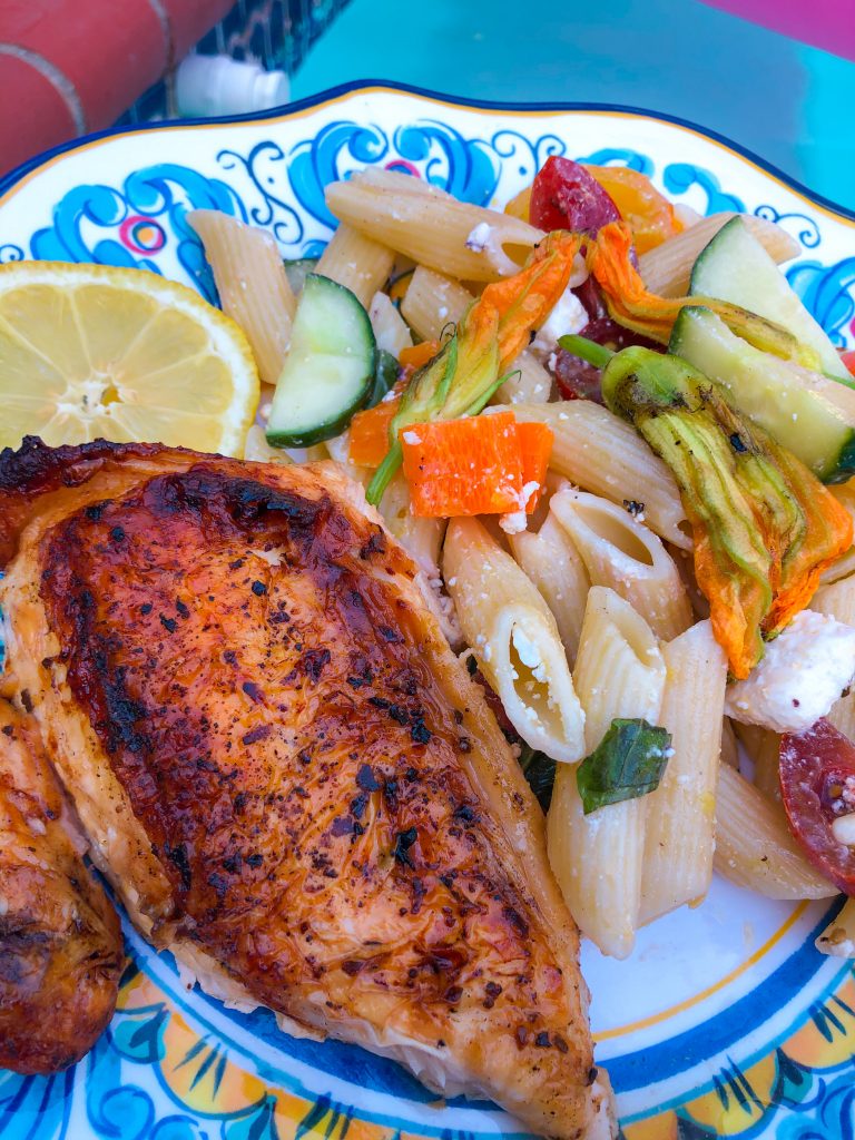 Squash Blossom Pasta Salad The Rose Table