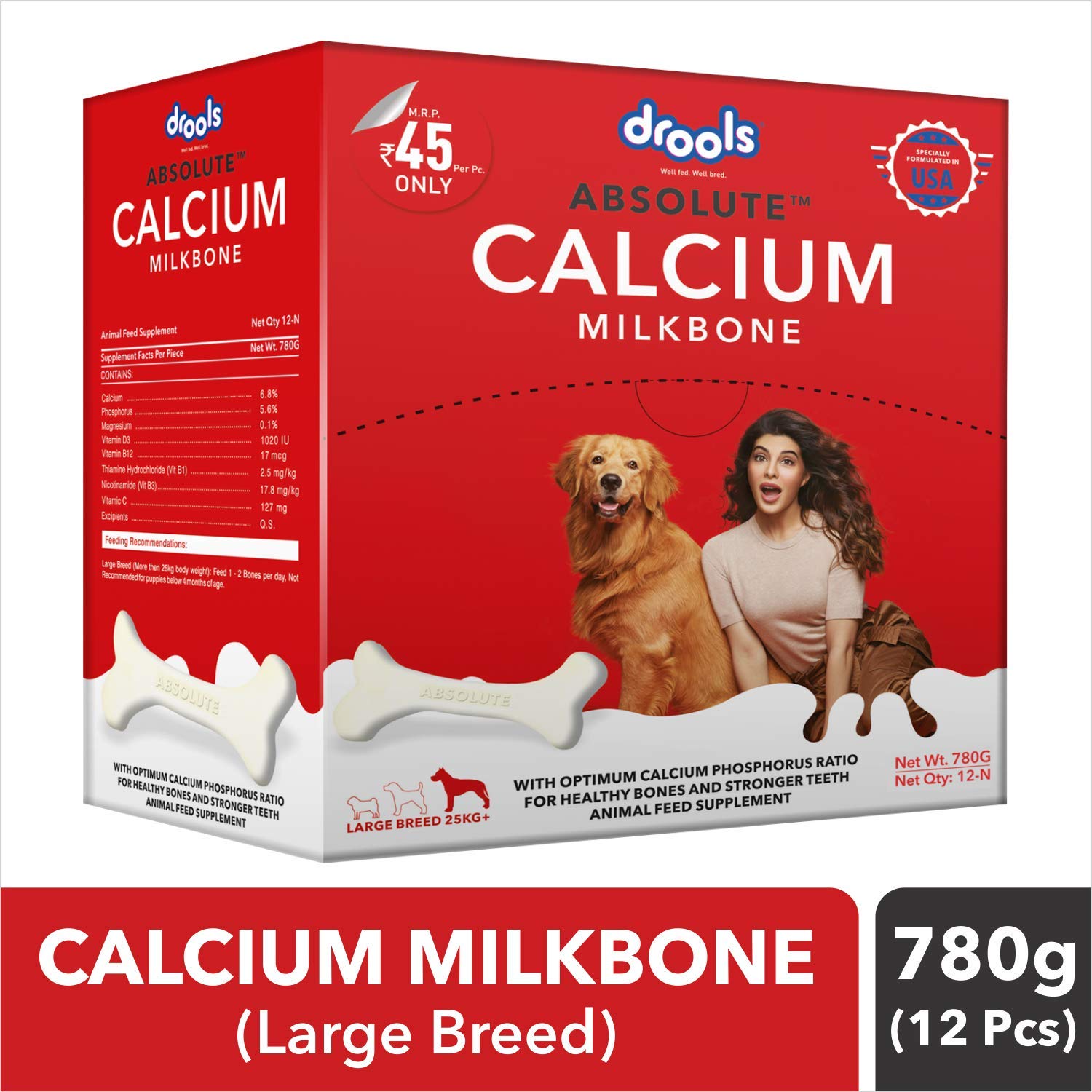 Drools Absolute Calcium Milk bone Large Breed Rowdy Pet Store