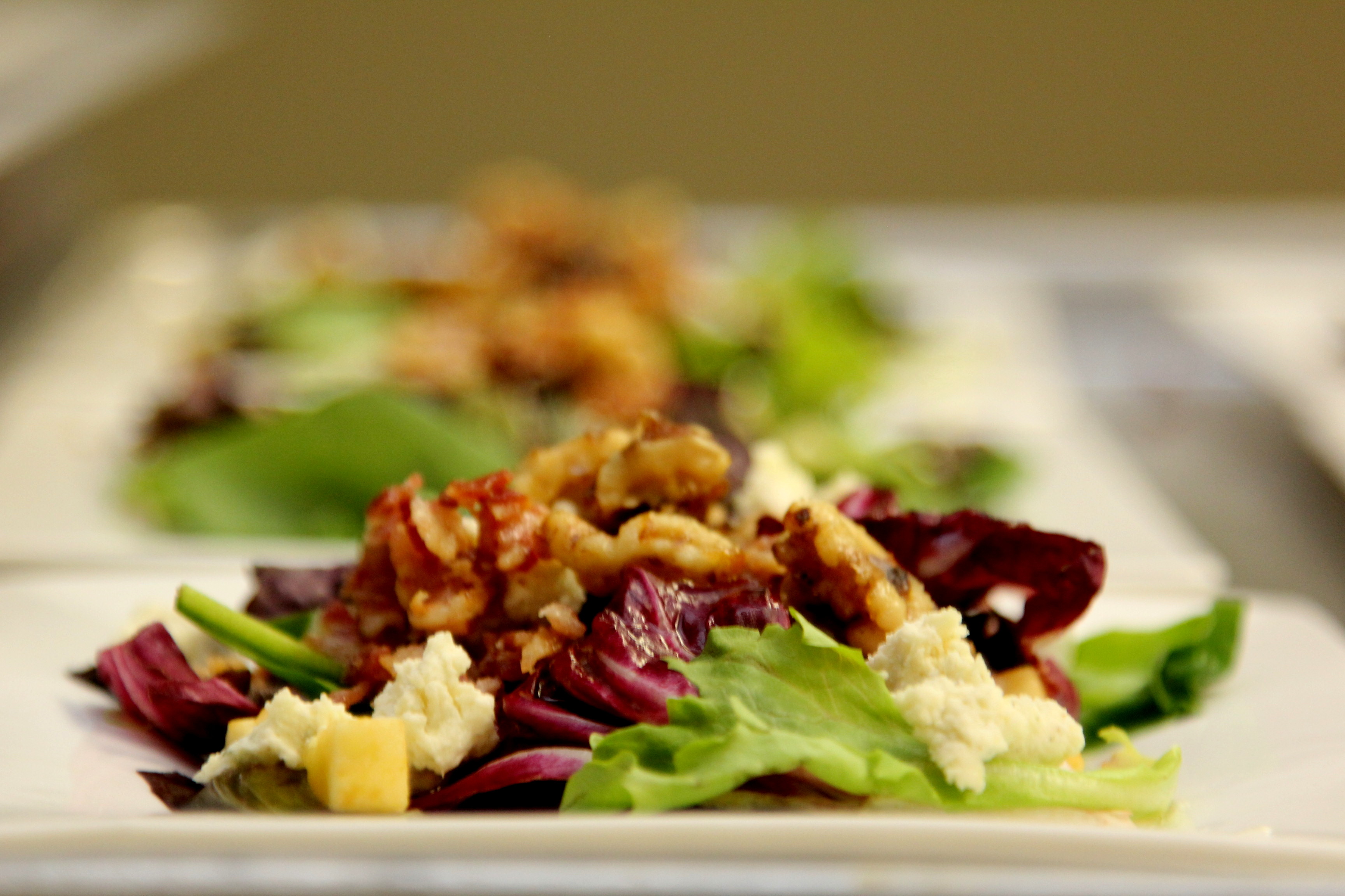 Roast Beet, Caramelized Walnuts and Goat Cheese Salad with a Walnut