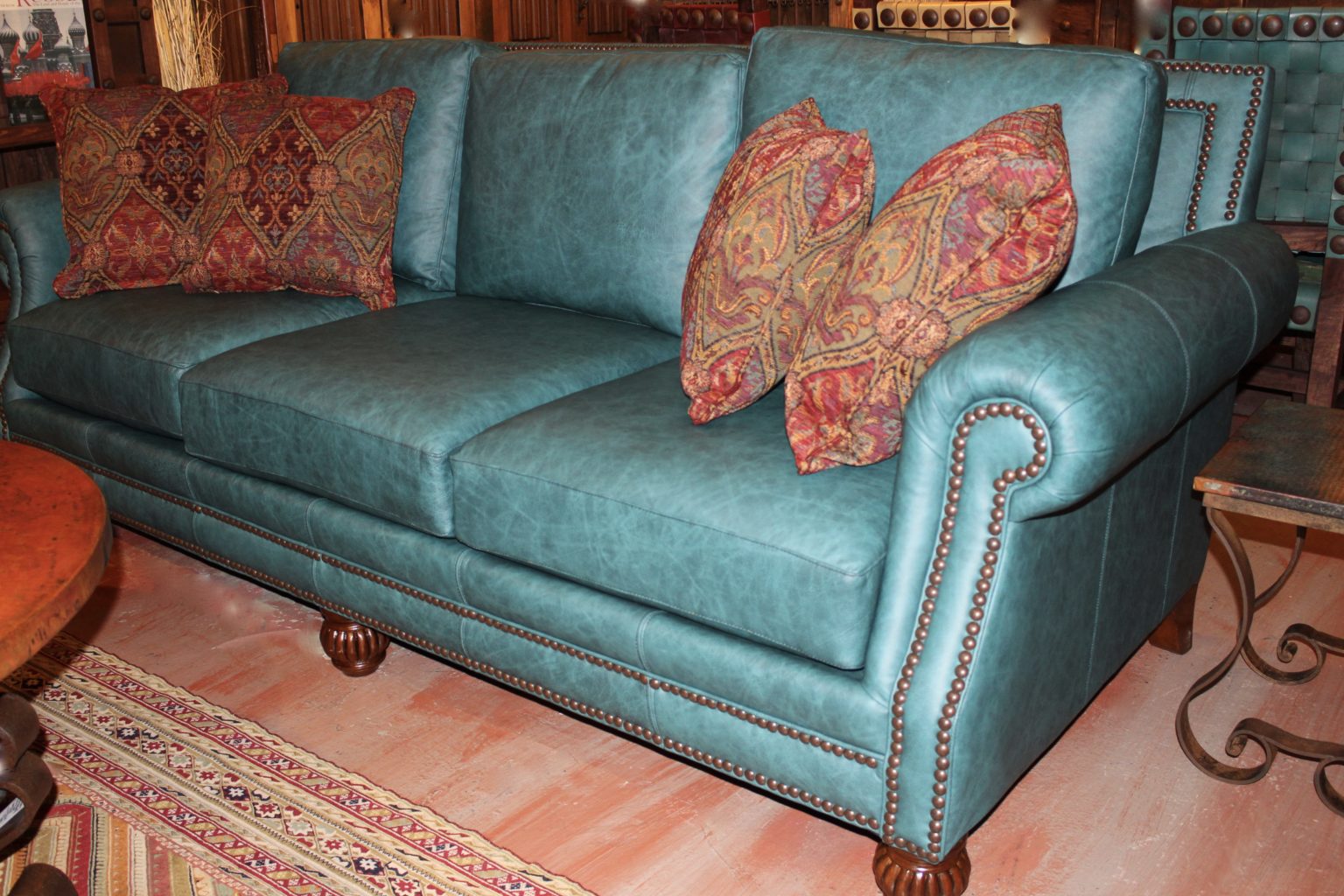 Omaha Turquoise Sofa The Rustic Gallery